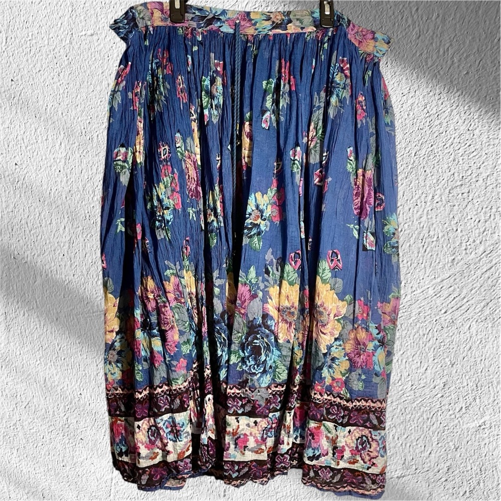 Vintage Just Class Floral Boho Skirt